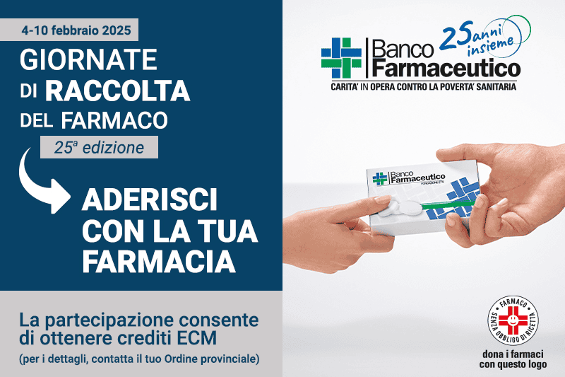 L’appello del Banco Farmaceutico: dal 4 al 10 febbraio le giornate di raccolta del farmaco